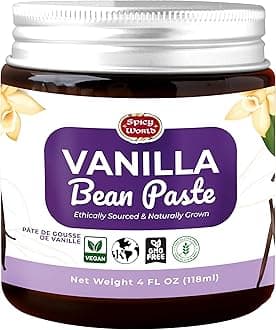 Vanilla Bean Paste 4oz Jar - All Natural & Pure - Made with Organic Agave Syrup - For Cooking, Baking & Desserts - 100% Vegan & Kosher, Non-GMO & Gluten-Free - Glass Jar