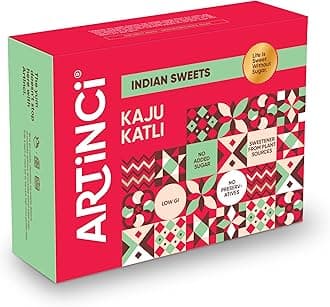 Artinci Sugar Free Kaju Katli | Low carb, Keto Friendly | Pure, Tasty & Healthy Indian Sweets | Vegan Made with pure Cashew Nuts | Ideal for Special Occasion & Festivals | Sugarfree Mithai (200g)
