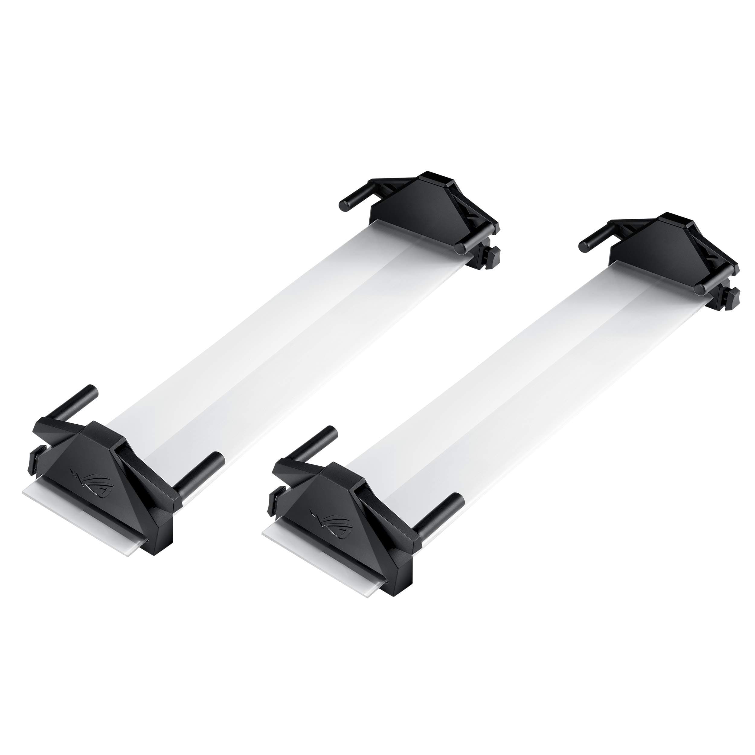 rog bezel-free kit abf01 universal multi-monitor setup with optical micro-structures easy assembly (set of 2) , clear