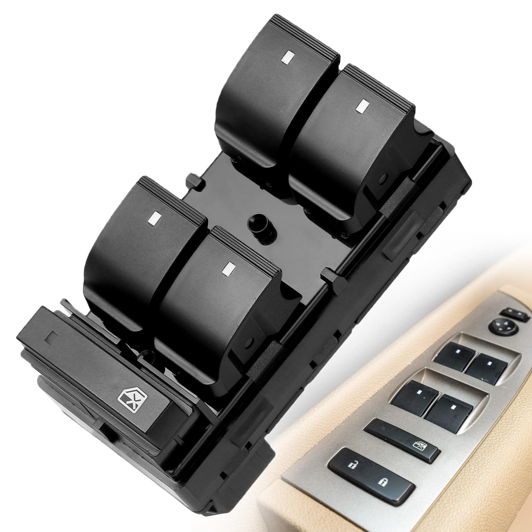 Master Window Switch Fits Silverado & Sierra 1500 2500HD 3500HD - Driver Side, Compatible with 07-13 Chevy Silverado Traverse HHR, GMC Sierra Yukon, Power Control - Replaces# 20945129, 25789692