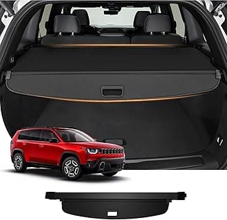 Powerty Cargo Cover for 2022-2025 2026 Jeep Grand Cherokee(2 Row;WL) 4XE Accessories Trunk Cover Retractable Trunk Shielding Shade Cargo Luggage Cover Privacy Screen (Not fit for WK)