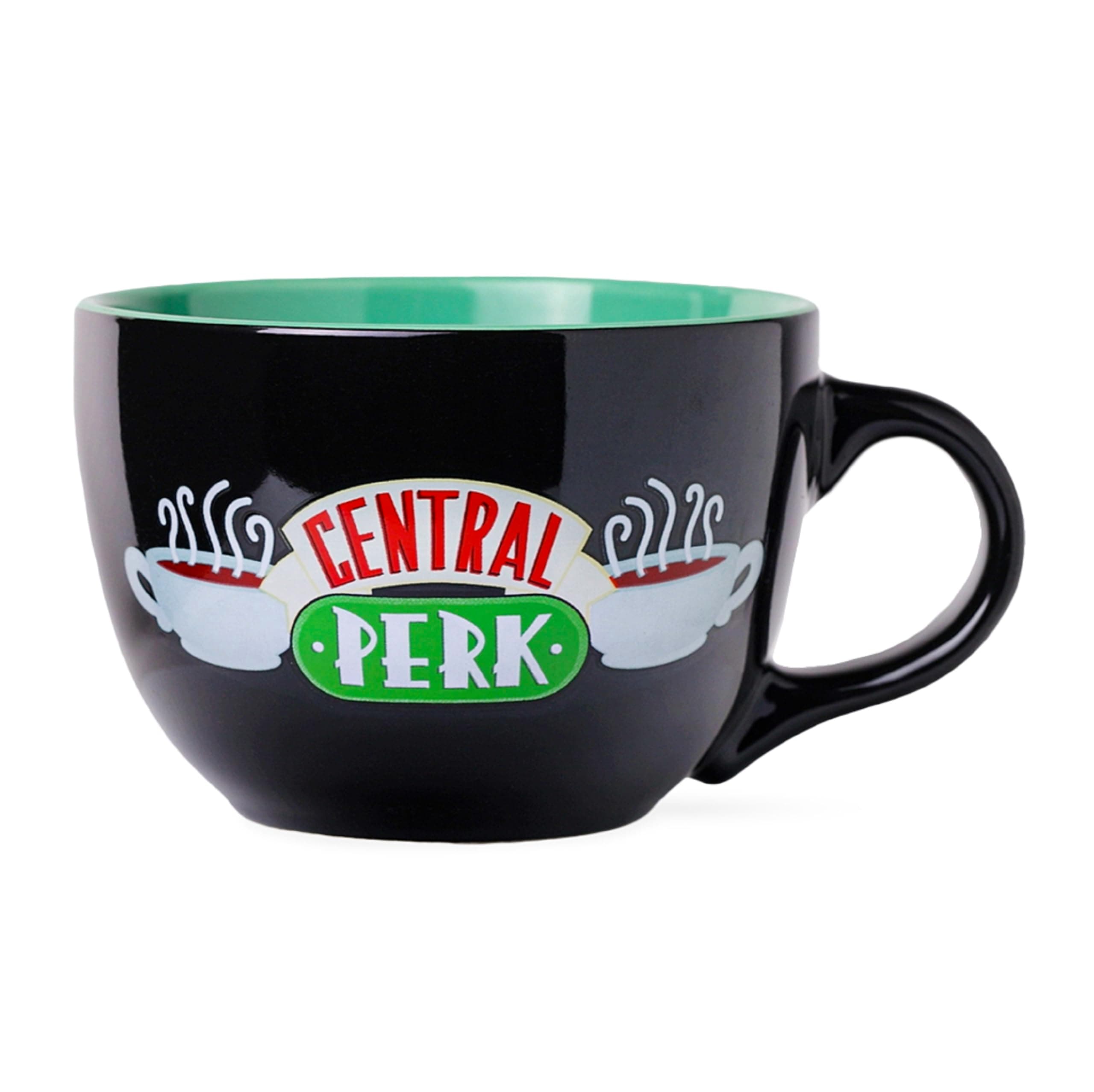 FRIENDS Central Perk Black Ceramic Mug Oversized for Coffee