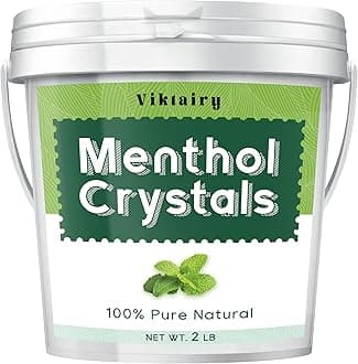 2 LB Menthol Crystals Bulk, 100% Pure Organic Mint Crystals | Great for Making Shower Steamers, Creams and Soaps