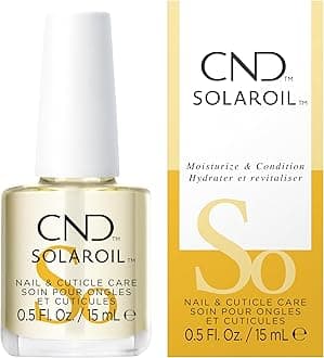 SolarOil Cuticle Oil, Natural Blend Of Jojoba, Vitamin E, Rice Bran and Sweet Almond Oils, Moisturizes and Conditions Skin, Pack Of 1, 0.5 oz.