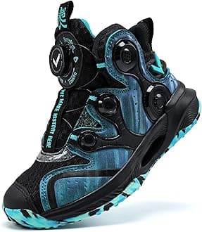 VITUOFLY Kids Basketball Shoes Boys Air Cushion Sneakers Girls Mid Top School Hoops Shoes Non-Slip Outdoor Sports Running Gym Comfortable Durable Little Kid/Big Kid