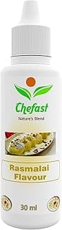 Chefast Rasmalai Flavour Baking Essence for Cake, Ice-Cream, Milkshakes, Chocolate, - 30ML ( Use 2-3 Drops Essence for 250 Grm Cake)