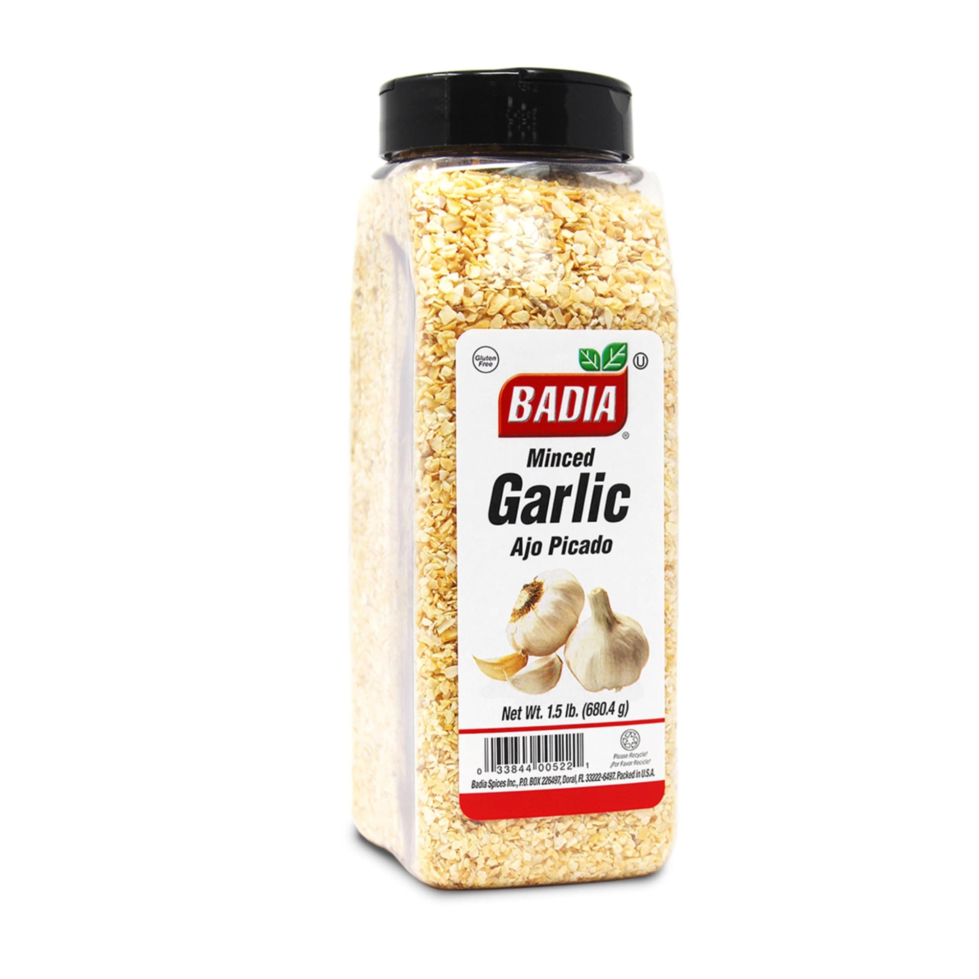 Badia Garlic Minced, 1.5 Pound - All-Natural, Non-GMO, Dehydrated Garlic Seasoning
