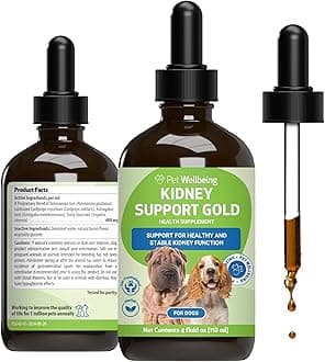 Kidney Support Gold for Dogs - Supports Healthy Kidney Function, Fluid Balance, Energy Levels, Rehmannia, Dong Quai - Veterinarian-Formulated Herbal Supplement 4 oz (118 ml)