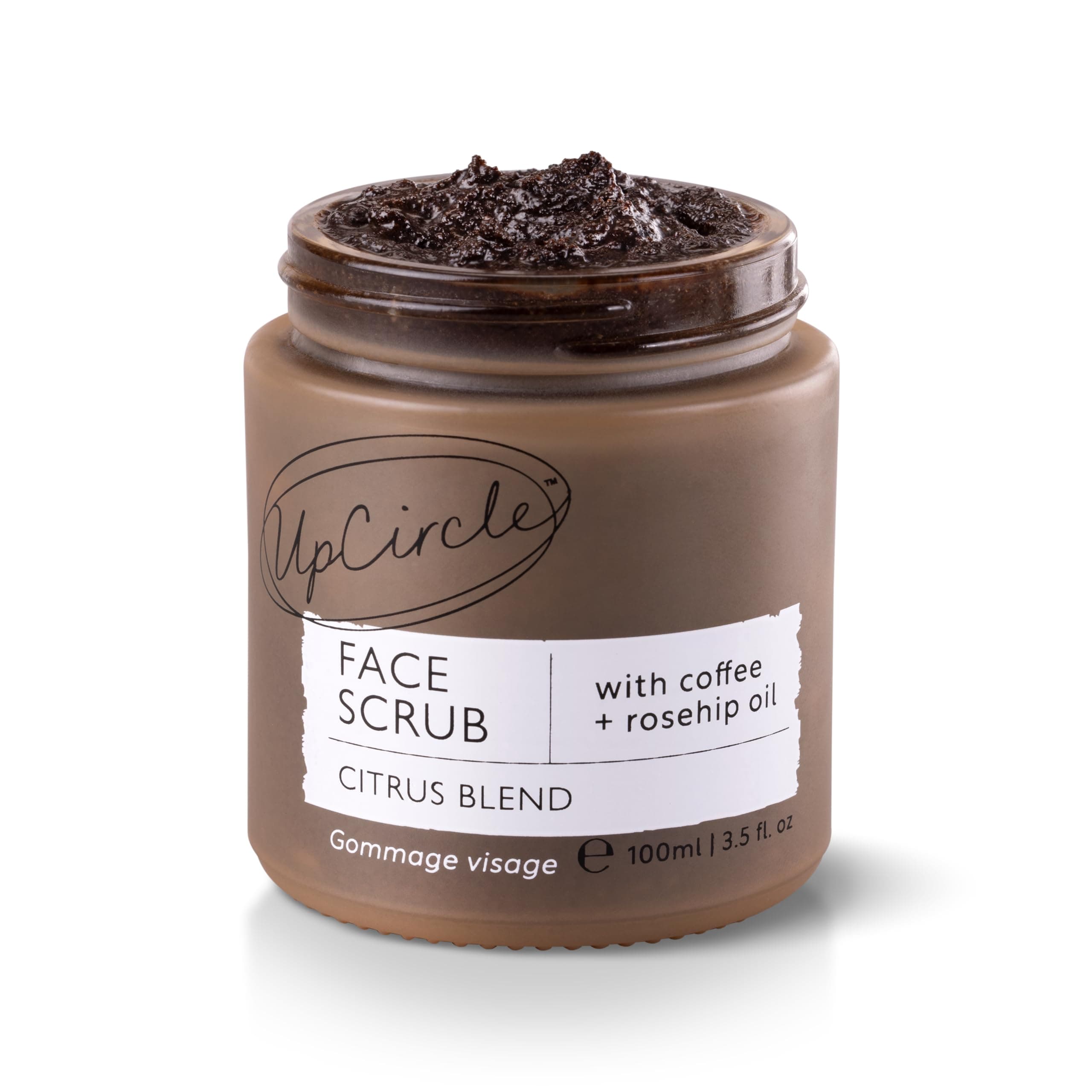 Coffee Face Scrub - Citrus Blend For Normal + Dry Skin 100ml - Shea Butter, Coconut + Rosehip Oil - Natural, Vegan Face Exfoliator For Soft, Smooth Skin