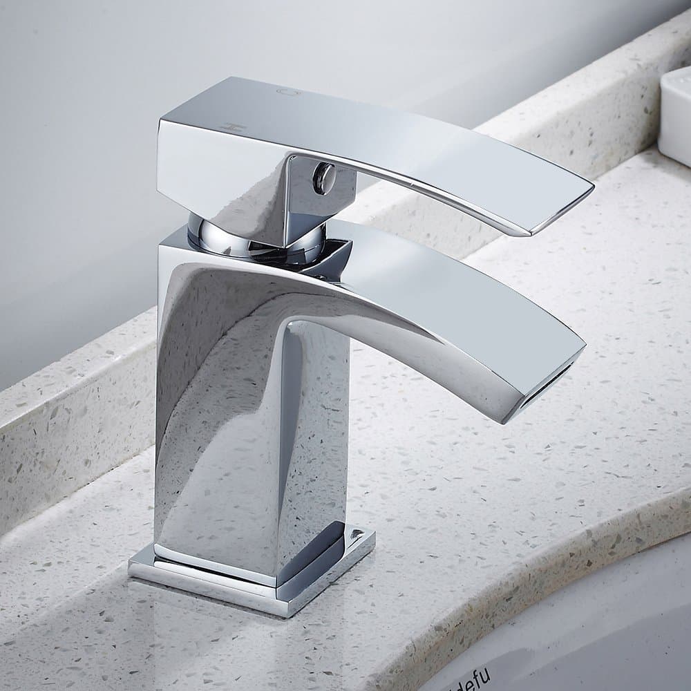 Bathroom Basin Mixer Taps Modern Waterfall Chrome Monobloc Square Sink Faucet
