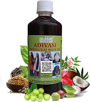 Adivasi Bhringraj Hair Oil Made By Tradditional Method Of Tribal People (ADIVASI BRAND NOW REGISTERED AS VEDTHAPASWI) 250ml Pack of 1