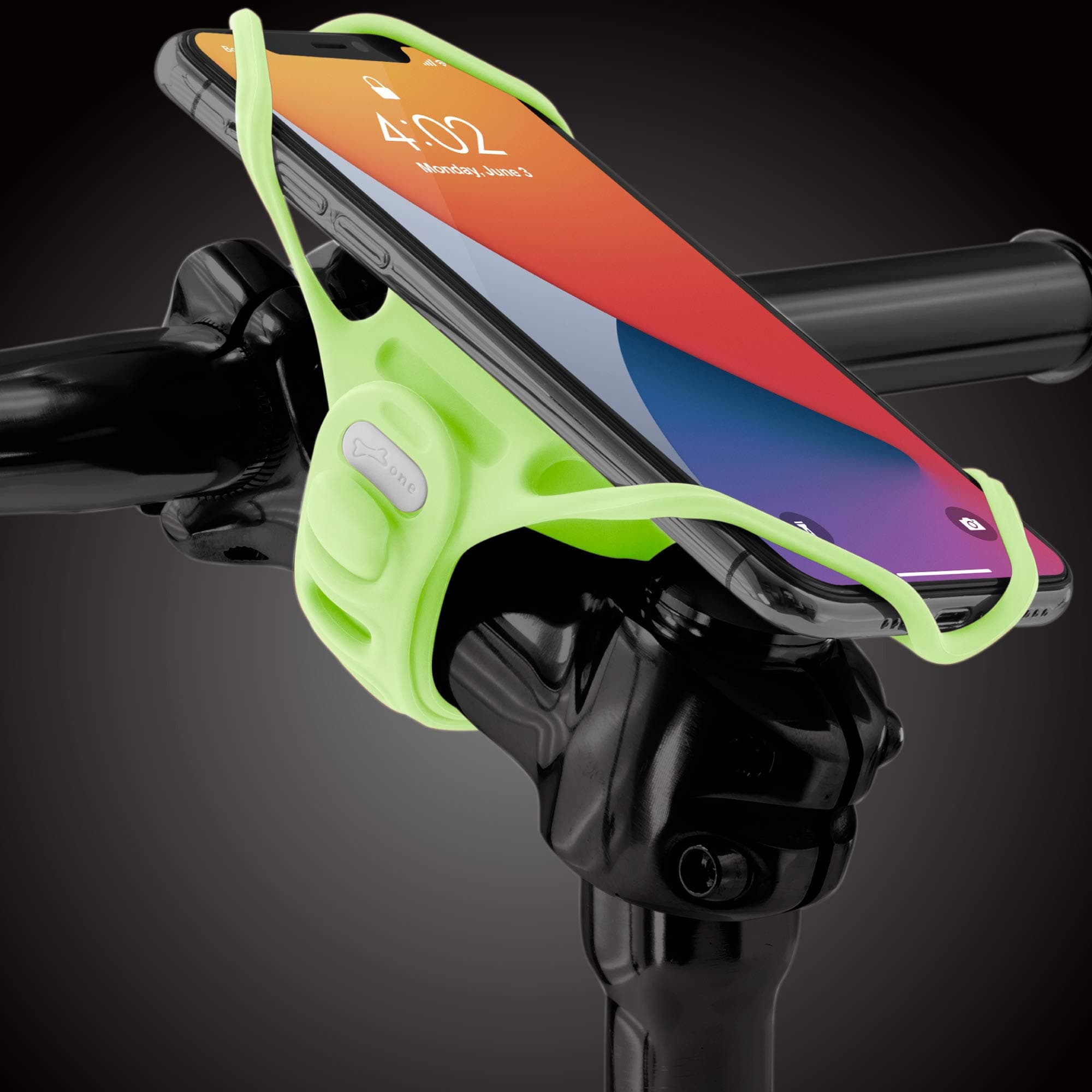 Bone Collection Pro 4 (4th Gen) Face ID Compatible Bike Phone Holder for STEM Mounting 4.7” - 7.2” Screen Smartphones, Ultra Light Weight Bicycle Phone Mount, Designed for Road, Race & Touring Bikes