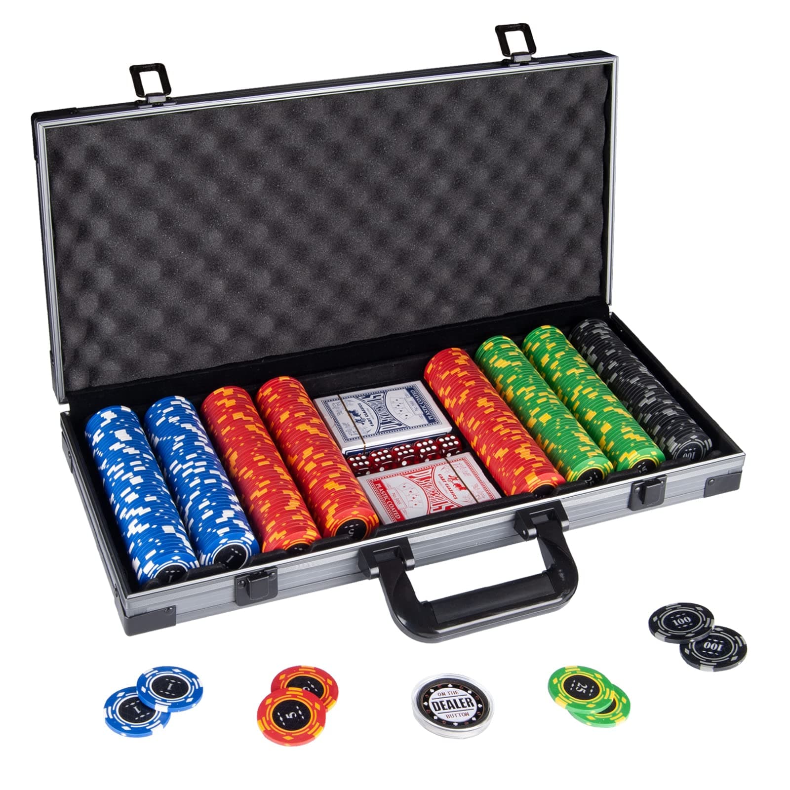 Clay Poker Chips,400PCS 14 Gram Chip Set with Deluxe Travel Case, Numbered Chips,Poker for Texas Holdem Blackjack Gambling…