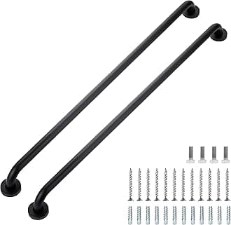 Grab Bars for Shower, 2 Pack 36-Inch Anti Slip Shower Handles for Elderly, Safety Shower Grab Bar, Stainless Steel Handicap Grab Bars for Bathroom (Black 1" Diameter)