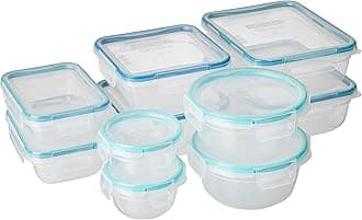 Snapware 1136159 Total Solution 20-Piece Plastic Set Food Storage Container, Clear