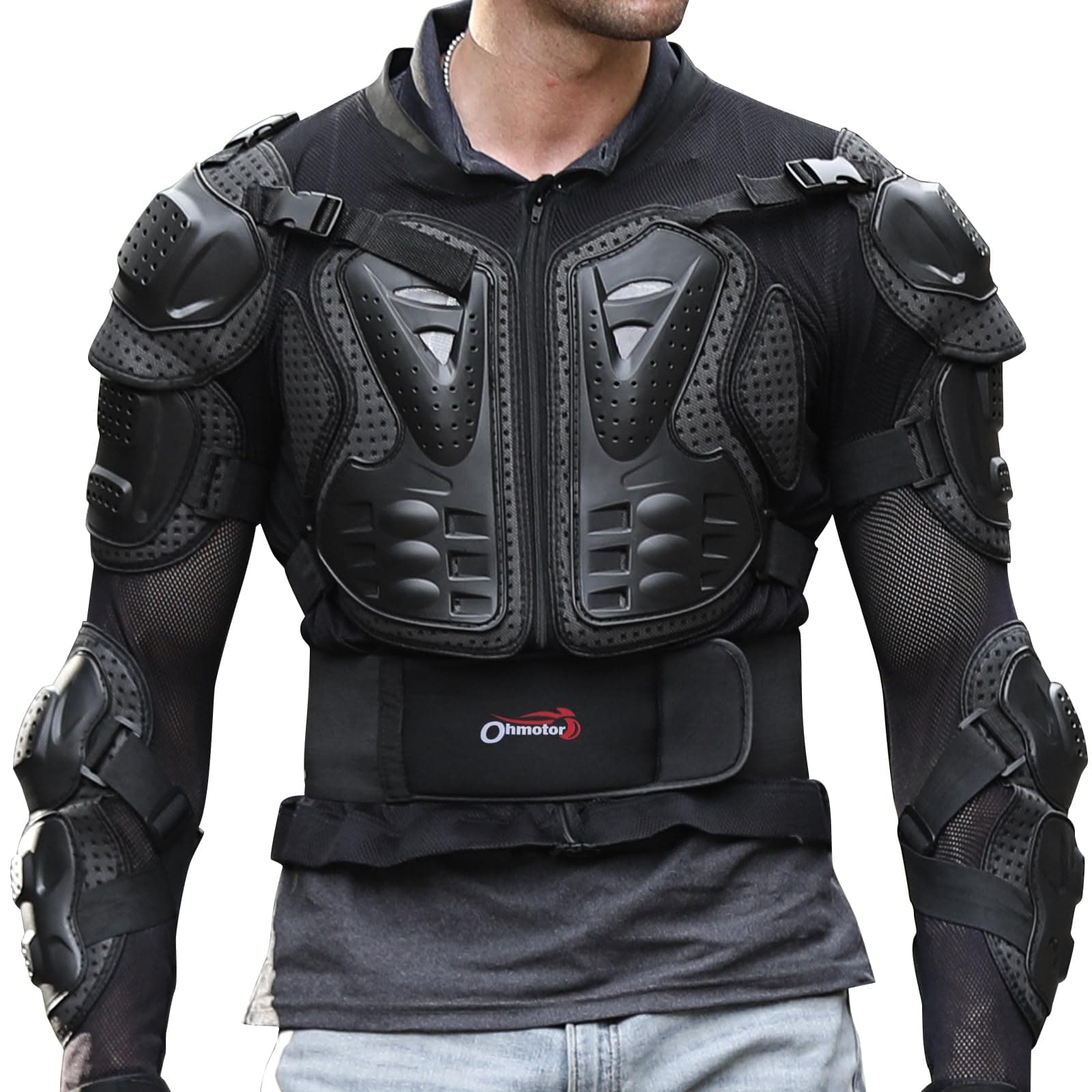 OHMOTOR Motorcycle Body Protective Jacket Armor Men, Motocross Riding Protective Gear,ATV Dirt Bike Chest Spine Protector