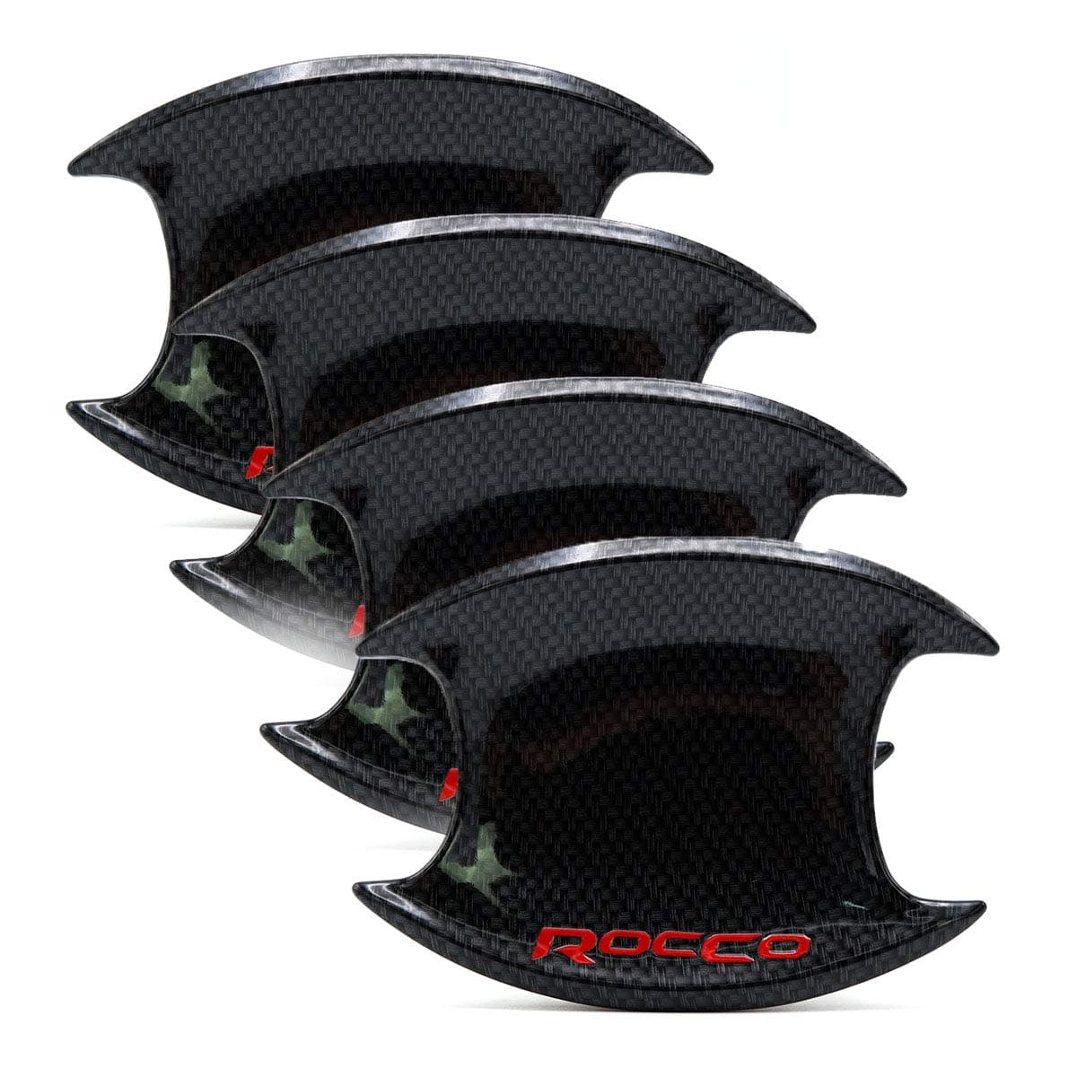 Nonstops 4Dr Bowl Insert Handle Cover Black Carbon for Toyota Hilux Revo Rocco 2015 2019 11x15x2 Cm Black Carbon