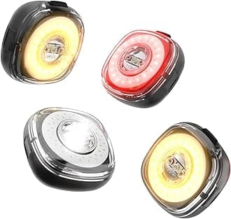 Firefly Smart Bike Light System - Sync Front & Rear LED Light | Custom Brightness, Flash Pattern, Day/Night Mode | Turn Signals | Brake Lights | Night Riding Bicycle Accessories for Men & Women