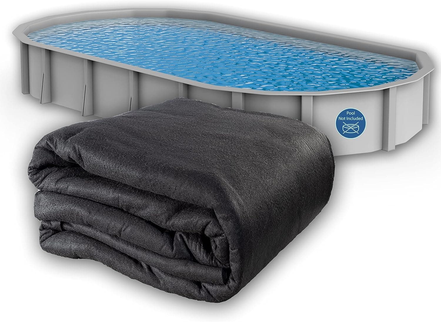 Liner Life LL1218OV, 12’ x 18’, Gorilla Pool Bottom Protective Pad Strong Durable Puncture Resistant Geotextile, Extends Life to The Liner, 12'x18' Oval, Black