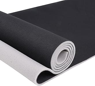 Headliner Fabric Mesh Type 60" W×98" L with Foam Backing Headliner Material Car Roof Upholstery Fabric for Automotive Truck RV Boat Home Replacement DIY, Black ﻿