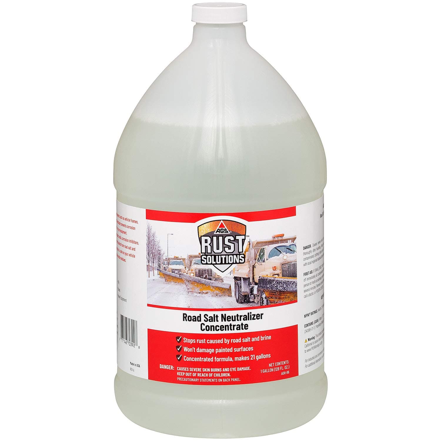 Road Salt Neutralizer, AOR-86 - Cleans Salt & Prevents and Protects Against Rust and Corrosion - 1 Gallon of Concentrate To 26 Gallons of Solution