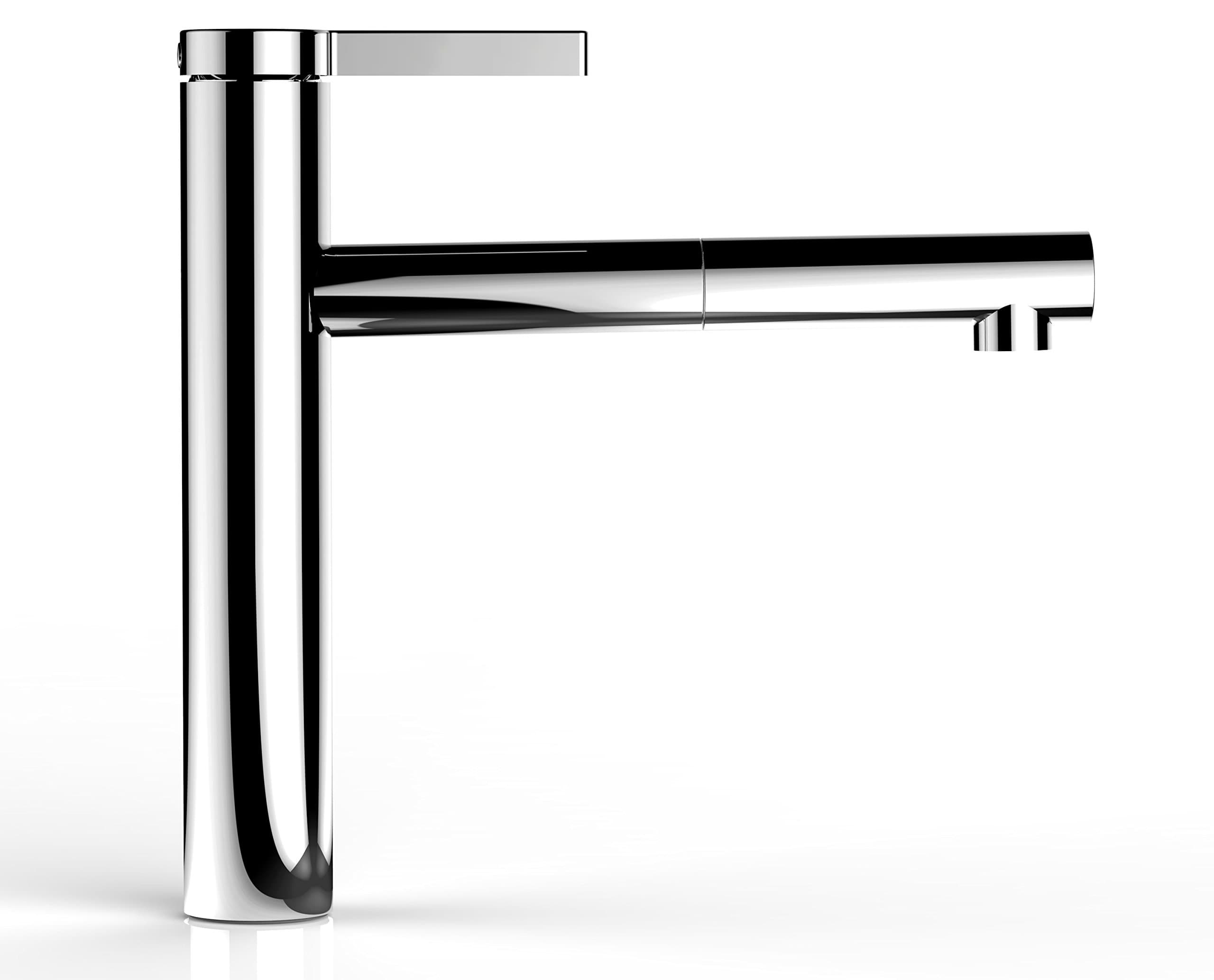 VIZIO Kitchen Mixer Single Lever with extractable Hand Shower/Swivel Spout/Modern Design/Kitchen Sink Basin Mixer Tap/Chromed/Professional/Home/Bar Restaurant