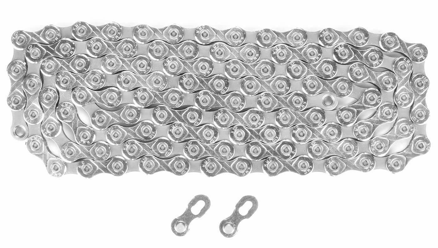 KMC X10.93 10-Speed 116-Links Bicycle Chain, Silver/Grey, 1/2x11/28-Inch