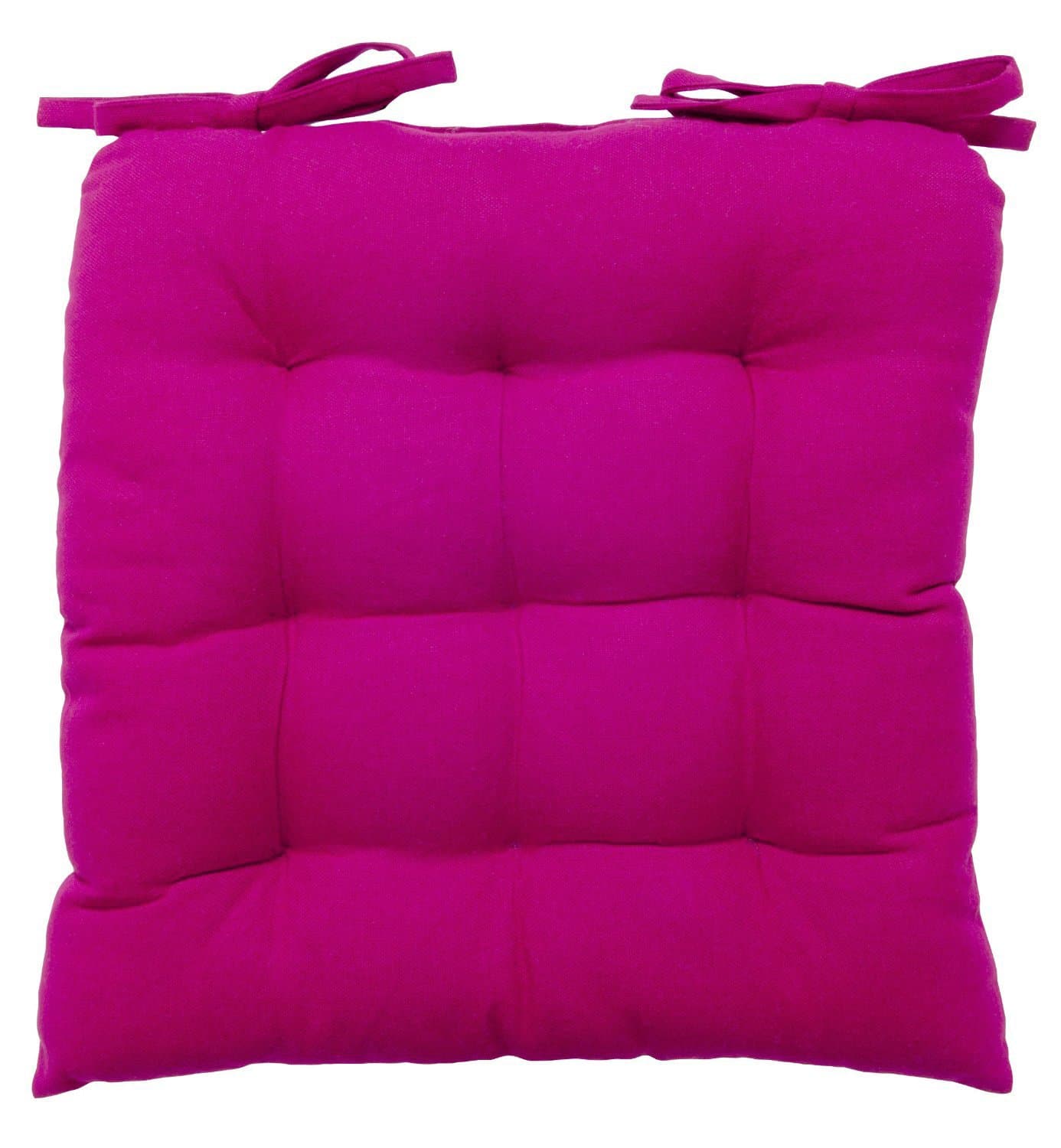Soft Polyester Chair Cushion / Pad - 15" x 15", Hot Pink