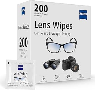 – Lens Wipes, Lens Cleaner for Glasses, Cameras & Binoculars,Individually Packed Single Use Disposable Cloths in Sachets, for Handy and Portable Spectacle Cleaning On The Go, 200 Count (Pack of 1)