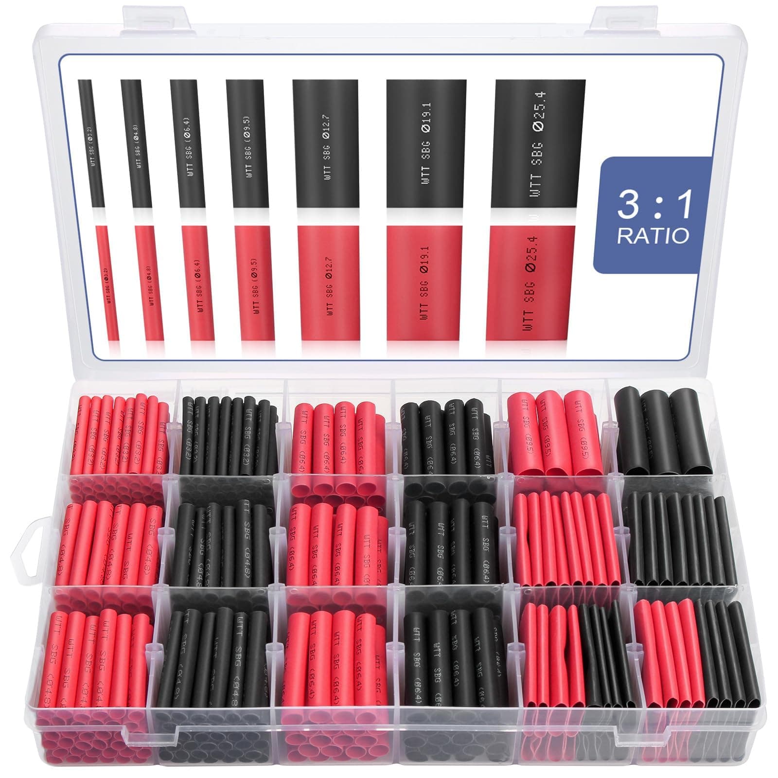 400PCS Heat Shrink Tubing Kit