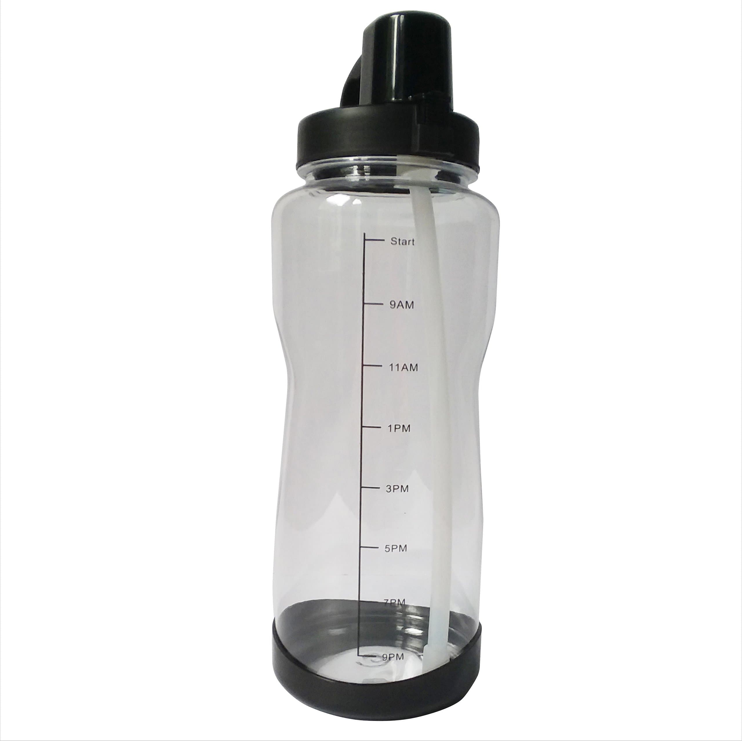 64 oz (2 Liter) Daily Water Tracker - Time Marked to Ensure You Drink 64 Ounces of Water Throughout the Day. Make Sure You Stay Hydrated.