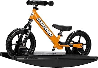 12” + Rocking Base - Helps Teach Baby How to Ride a Balance Bicycle - for Kids 6 Months to 4 Years - Easy Assembly & Adjustments