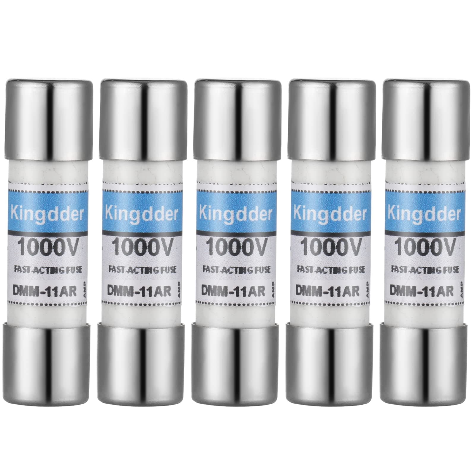 Kingdder Digital Multimeter Fuse Dmm-11A 11A 1000V DMM Replacement Fuse Fast Acting DMM Fuse Replacement Agent Fuse 10 x 38 mm, 3/8 Inch x 1-1/2 Inch (5)