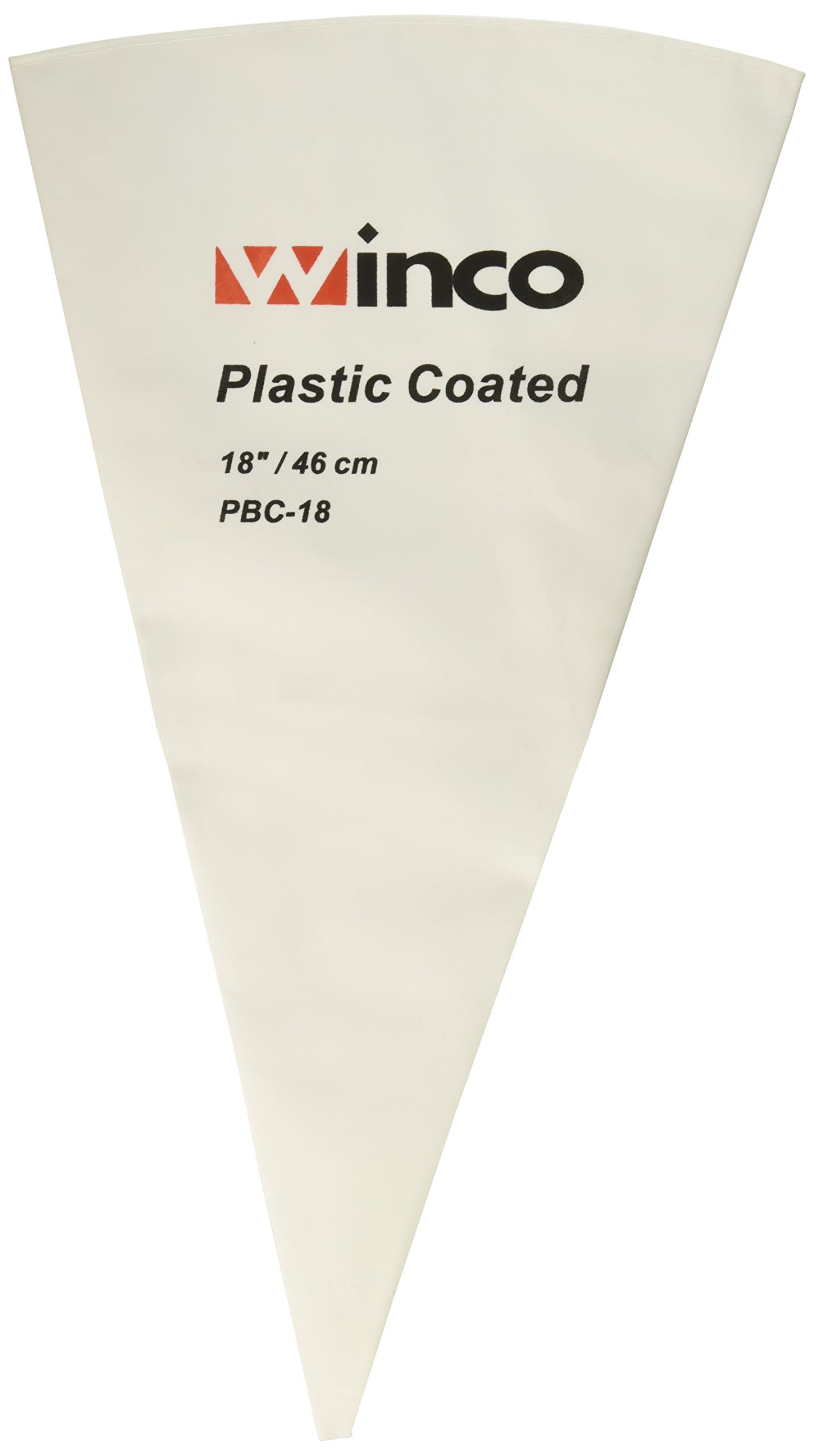 Winco Pastry Bag Cotton with Plastic Coating, 18-Inch,White