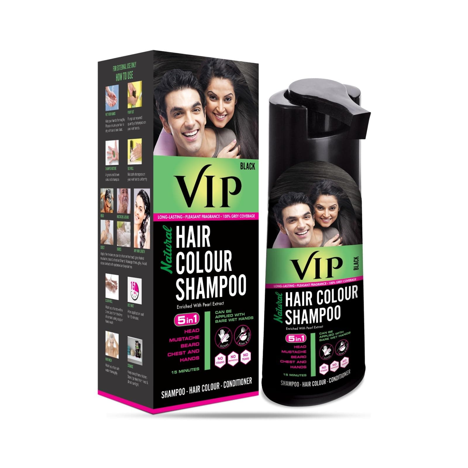 VIP Hair Color Shampoo, 180ml