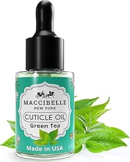 Maccibelle Cuticle Oil 0.5 oz - Heals Dry Cracked Cuticles (Green Tea, 0.5 Fl Oz)