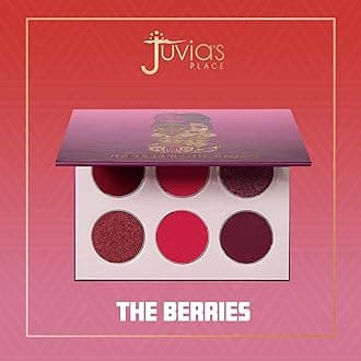 Juvia's Place Palette The Berries - Mauves, Deep Pinks, & Perfect Berry Hues, Professional Eye Makeup, Pigmented Palette for Eye Color & Shine, Pressed, Shades of 6