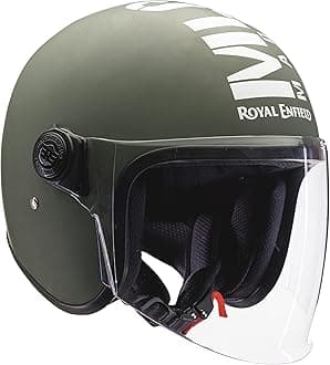 Royal Enfield - HESS20022 Open Face with Visor Matt Battle Green ABS Helmet- Large