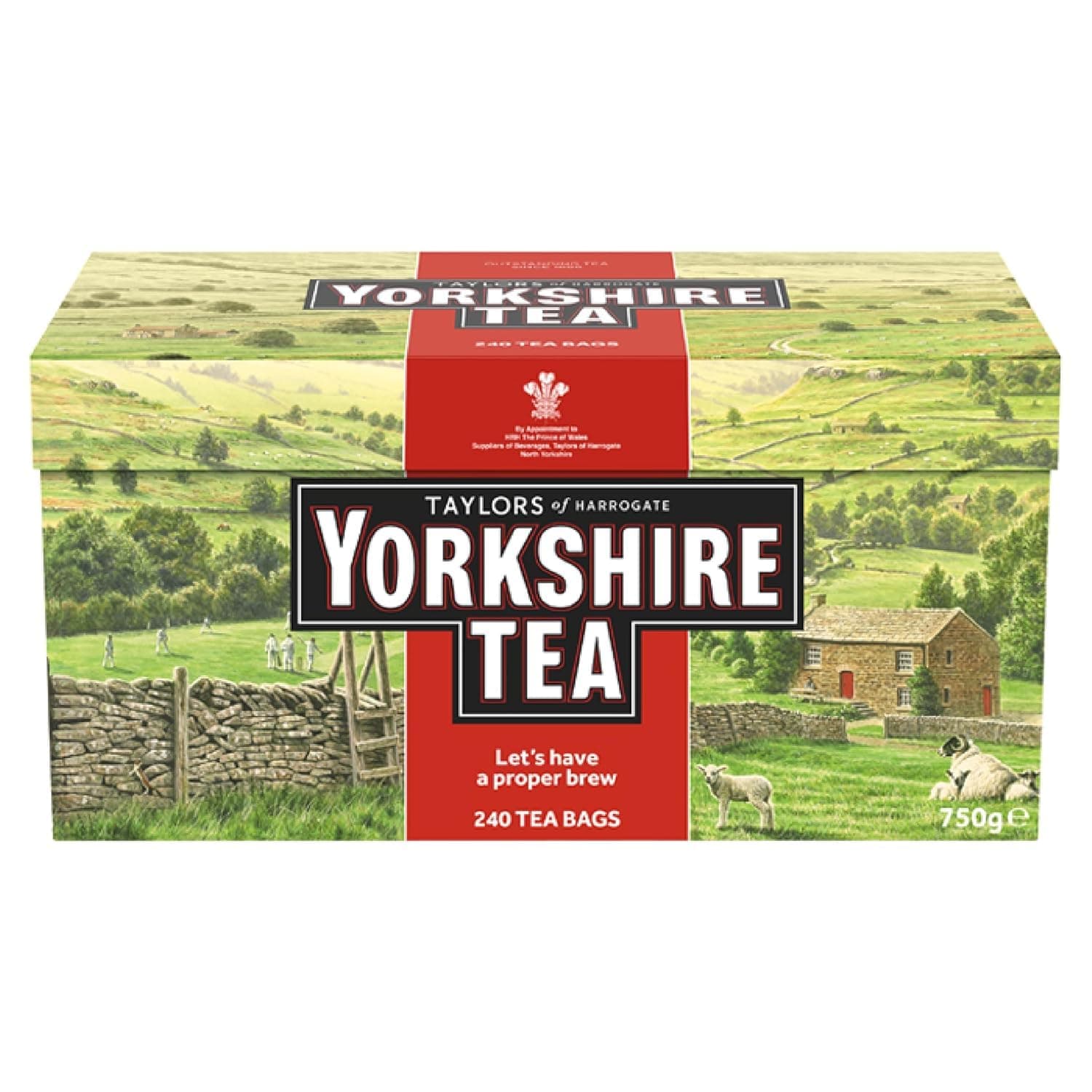 Yorkshire Tea, Red, Black Tea, Pillow Tea Bags, 240 Count (Pack of 1), Refreshing, Satisfying, and Strong, Classic British Breakfast Blend, Caffeinated, Enjoy Hot or Iced, 240 Teabags