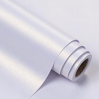 WRAPAHOLIC White Matte Wedding Gift Wrapping Paper,Solid Color Pearl Glossy Wrapping Paper - Perfect for Baby Shower,Valentine's Day,Birthday,DIY Bouquet-30in x 32.8ft Roll