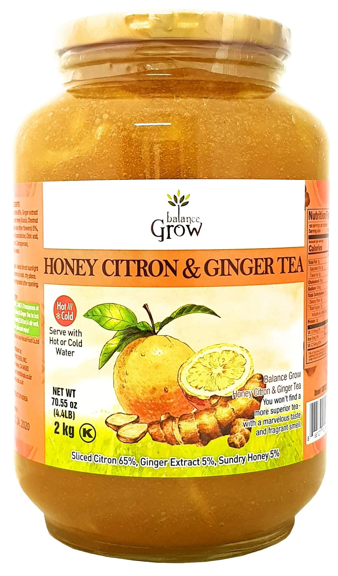 Honey Citron & Ginger Tea 70.55oz (4lbs/2kg) Pack Of 1, 1count