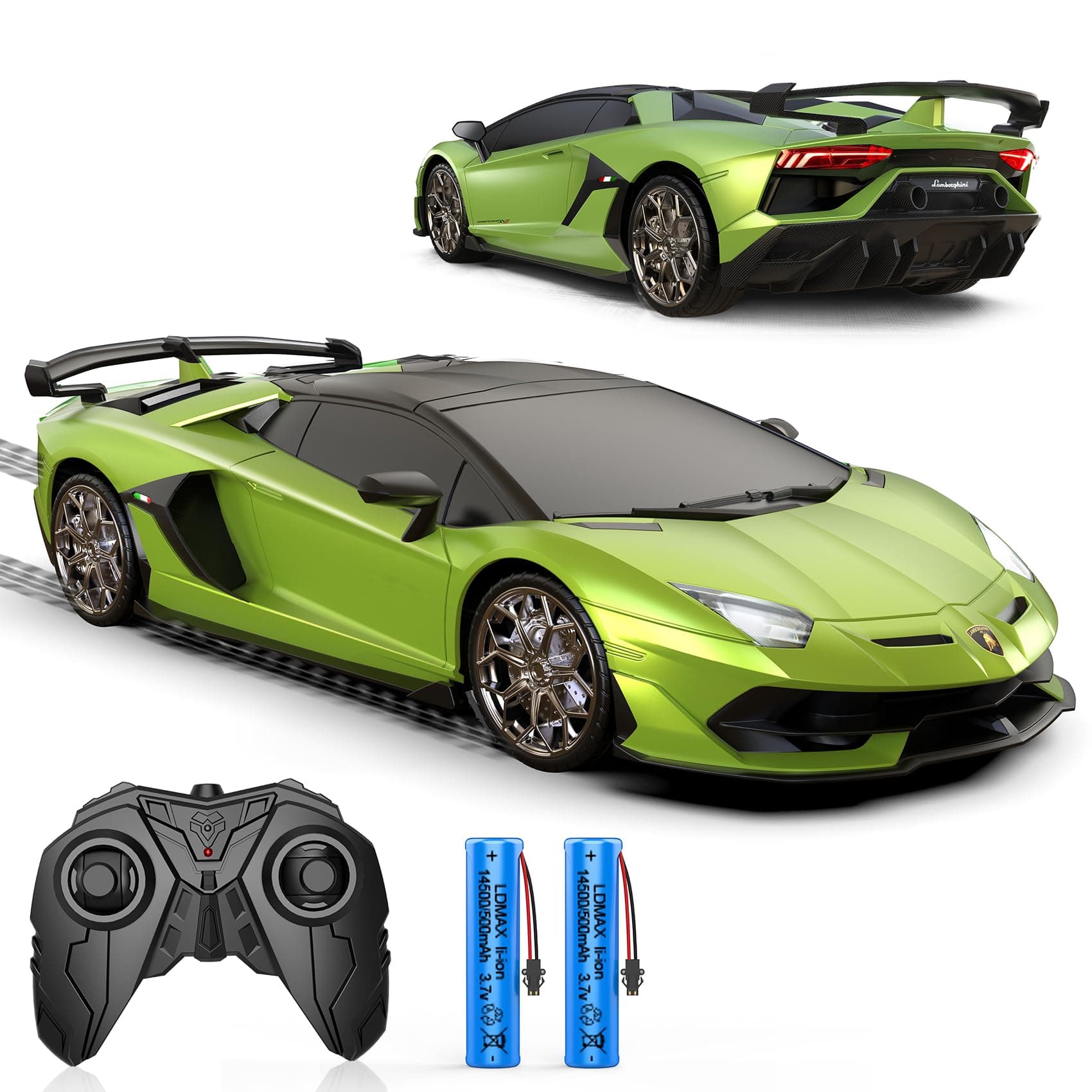 Remote Control Car for Lamborghini, Officially Licensed 1:16 Scale Lambo Hobby Rc Cars with Headlight, 2.4GHz Race Car Toys for Boy Girl 4-12 Years Old, 12Km/h, Birthday Gift