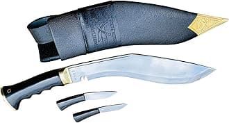 Service No.1 Gripper Handle Kukri - Authentic Army Issue Khukuri Knife - Hand Forged Carbon Steel Blade in Nepal by Ex - Military Khukuri House
