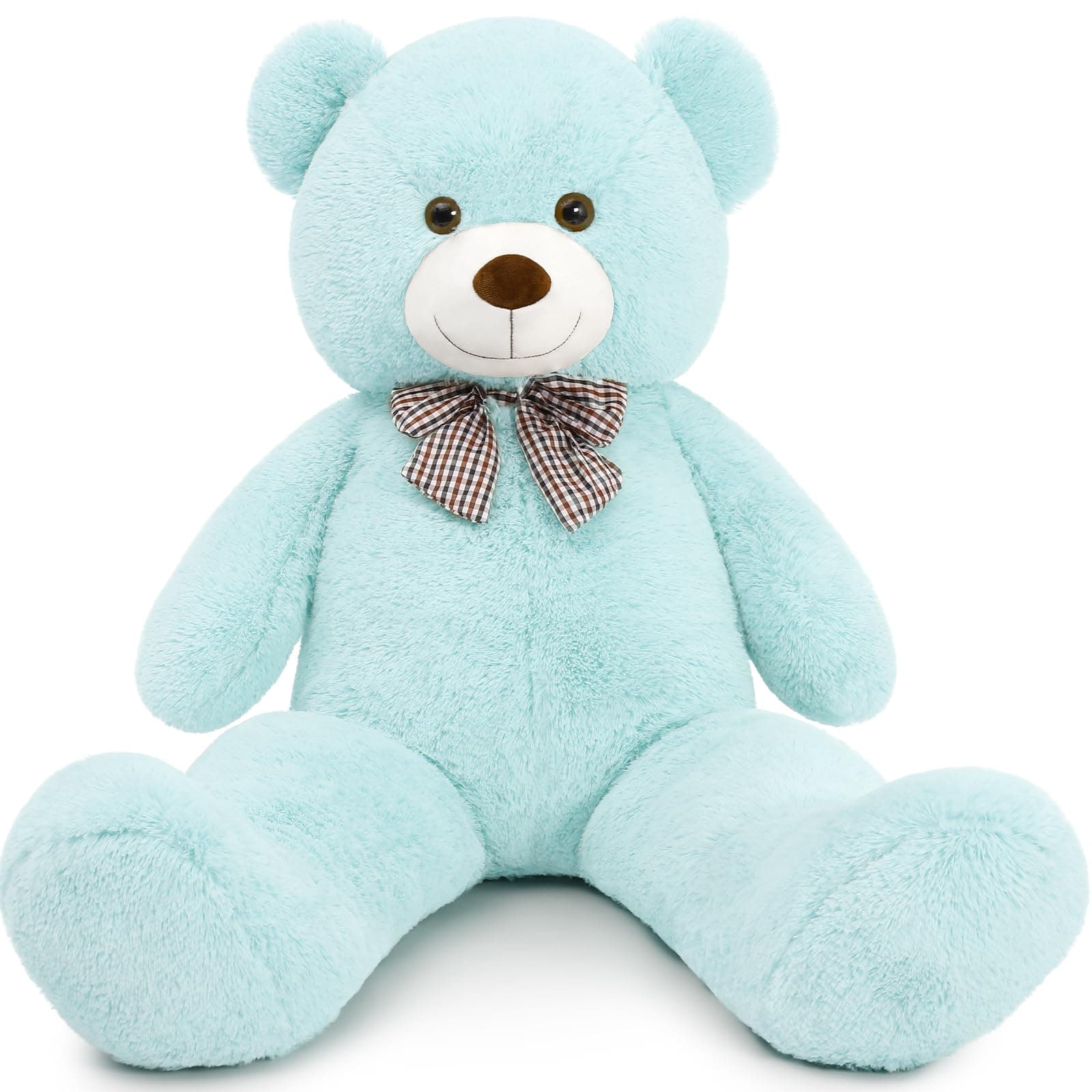 MaoGoLan Giant Teddy Bear 4 Feet,Adorable and Cuddly Big Bear Stuffed Animal 47", Classic Teddy Bear Plush Gift Decoration for Baby Shower,Party,Birthday,Valentines Day,Mint Green