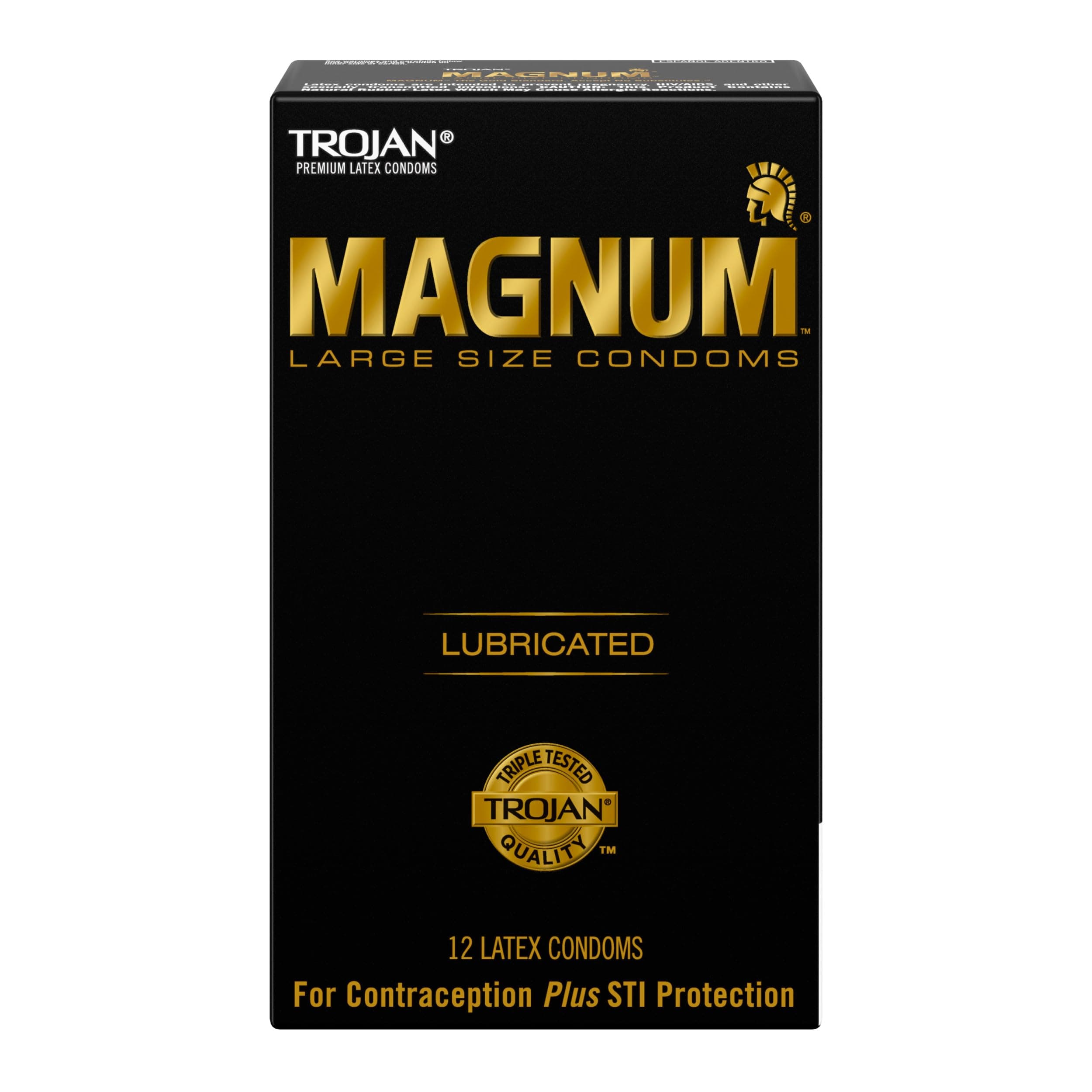 Trojan Magnum Lubricated Condoms, Large, 12-Count
