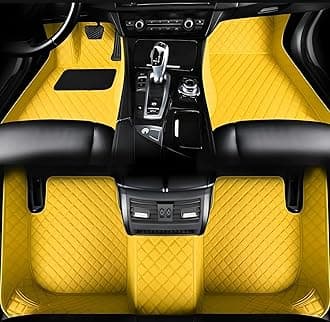 SARAHS Customized car Floor mats -Suitable for 99% of Cars, SUVs, and Trucks - car Pads to Protect Vehicle Interior Floor Accessories (Yellow)