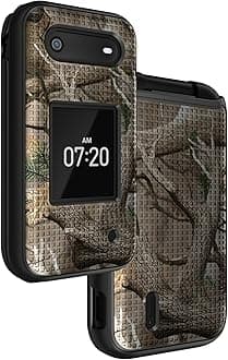 Nakedcellphone Case for Nokia 2760 2780 Flip Phone, [Outdoor Camouflage] Slim Hard Shell Protector Cover with Grid Texture - Tree Leaf Real Woods Camo Design