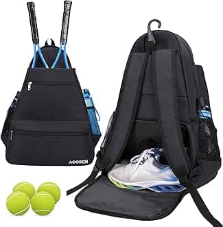 ACOSEN Tennis Bag Tennis Backpack - Large Tennis Bags for Women and Men to Hold Tennis Racket,Pickleball Paddles, Badminton Racquet, Squash Racquet,Balls and Other Accessories