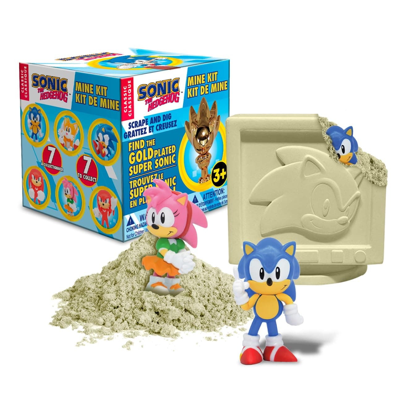 Sonic The Hedgehog Minekit – Licensed Dig‑and‑Discover Toy with Amy’s Hammer, 7 Figure Mystery (Includes Rare Gold‑Plated Super Sonic) Just Toys