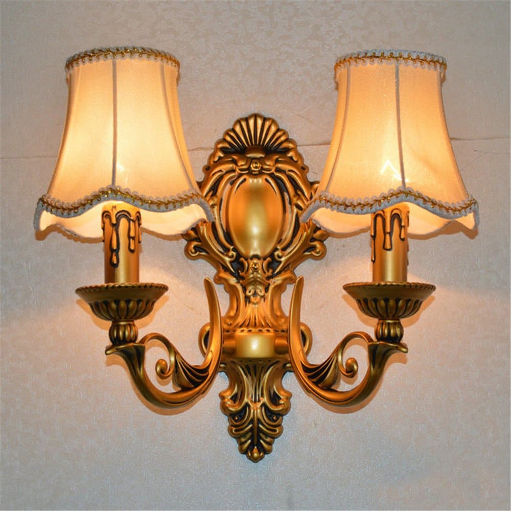 Mirror Front Wall Lamp Antique Living Room Bedroom Study Wall Lamp Aisle Background Iron Wall Lamp [Energy Class A++]